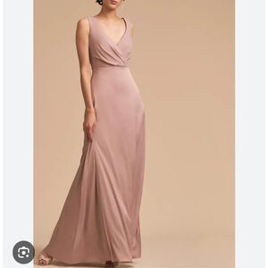 BHLDN Donna Morgan Dusty Rose Satin Dress